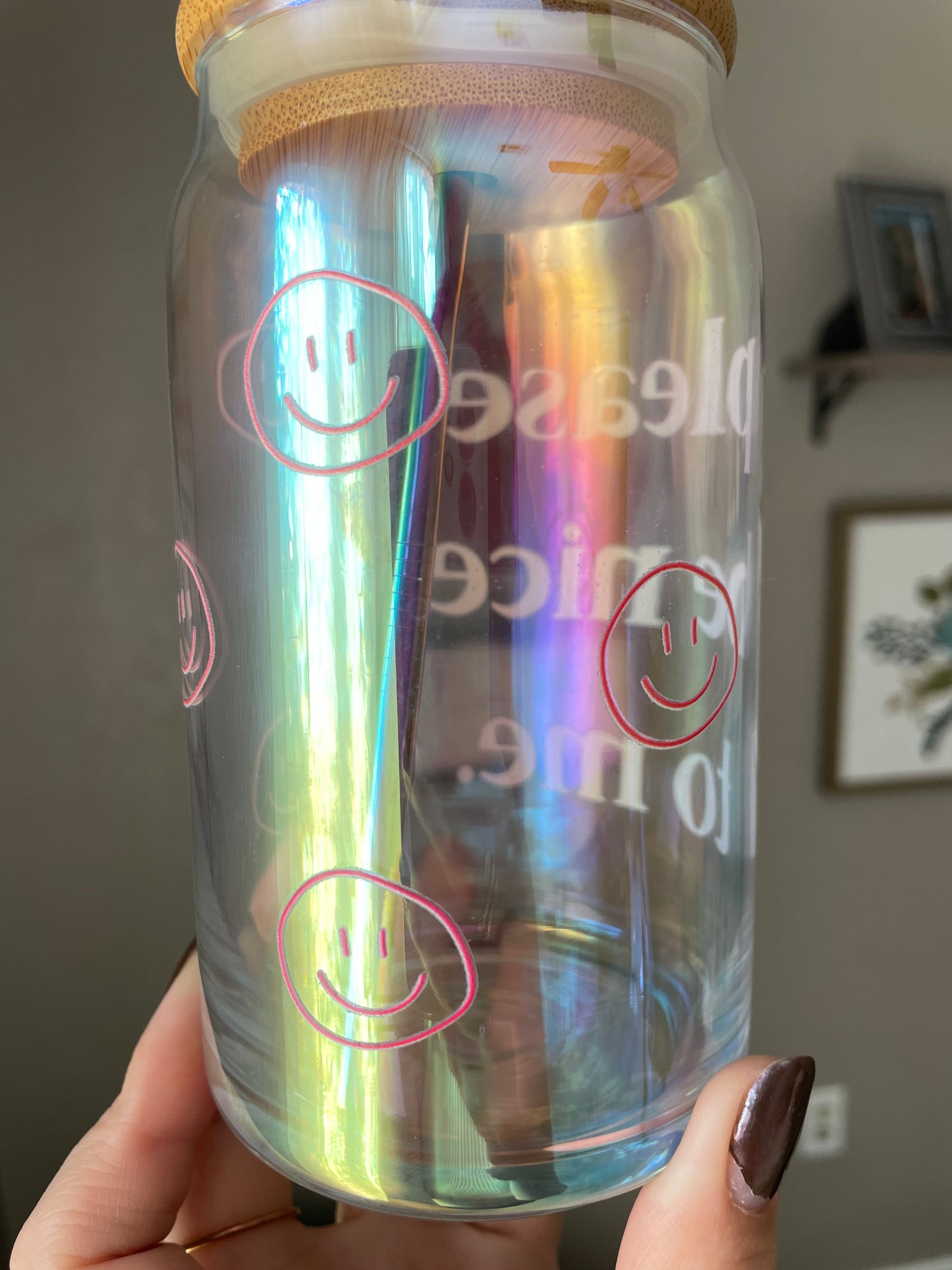 Please be nice to me Glass Cup