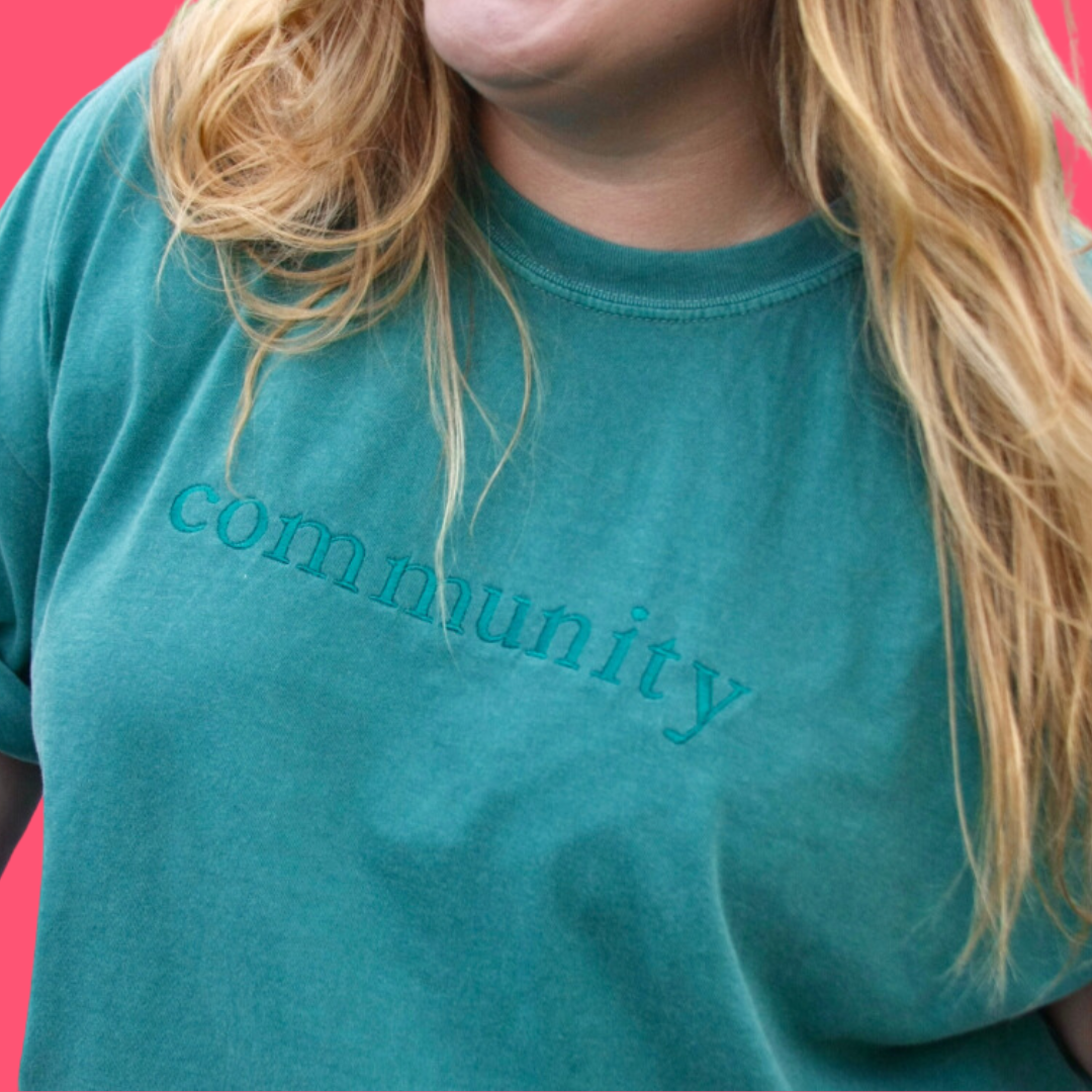 Community Embroidered Comfort Color Tee