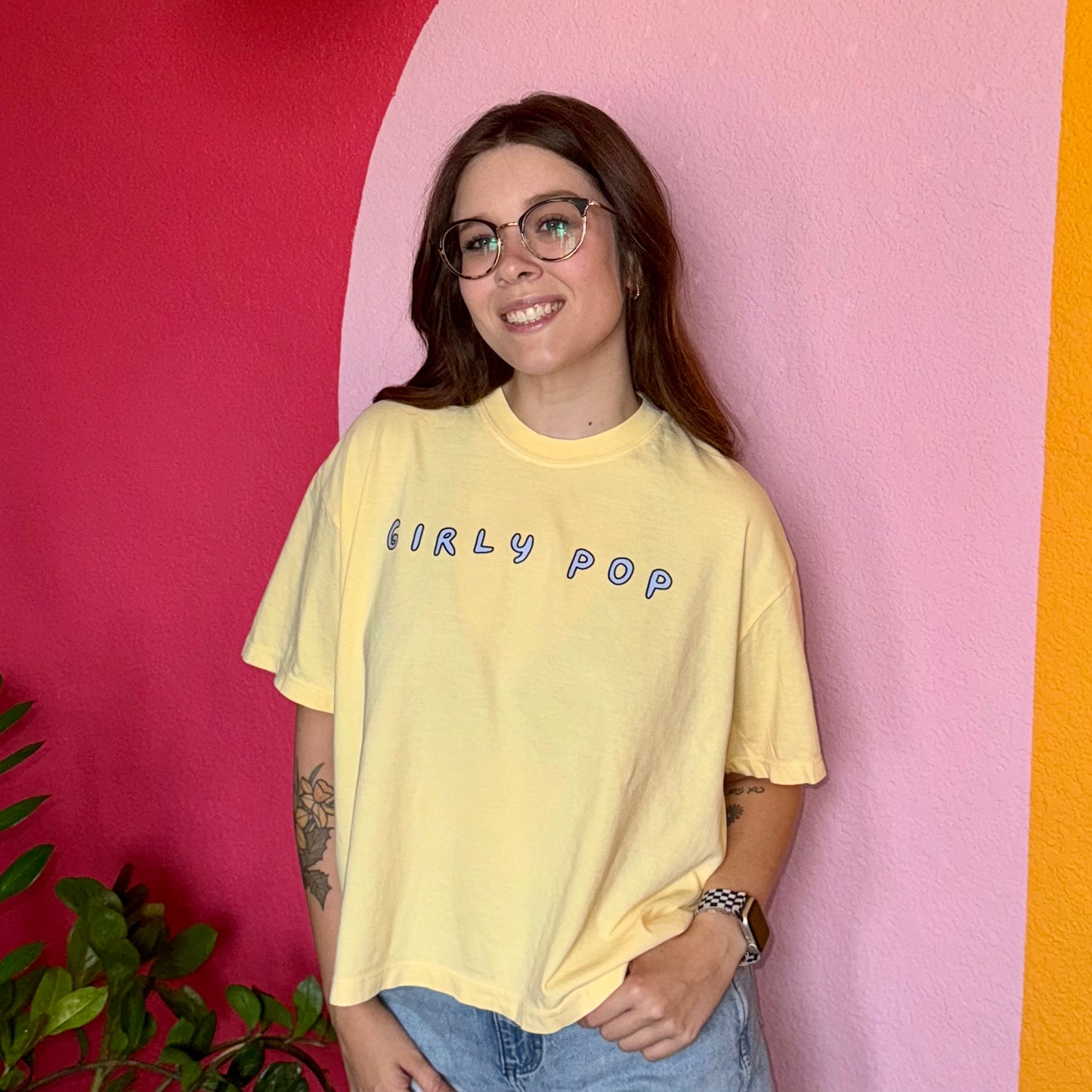 Girly Pop Cropped Comfort Color Tee