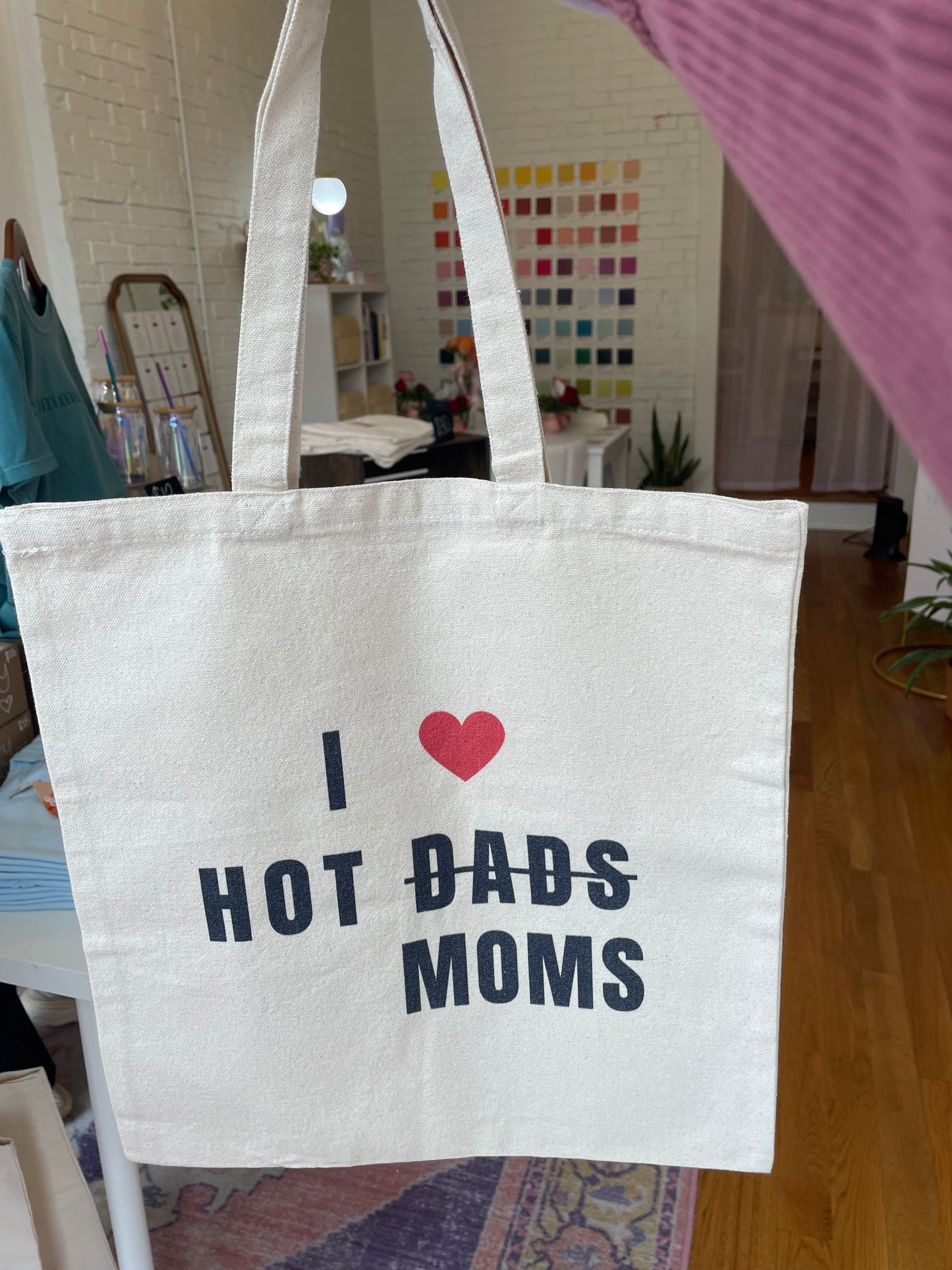 I ❤️ Hot Moms Canvas Tote